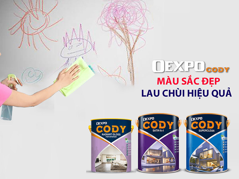 Sơn Oexpo màu sắc đẹp, lau chùi hiệu quả